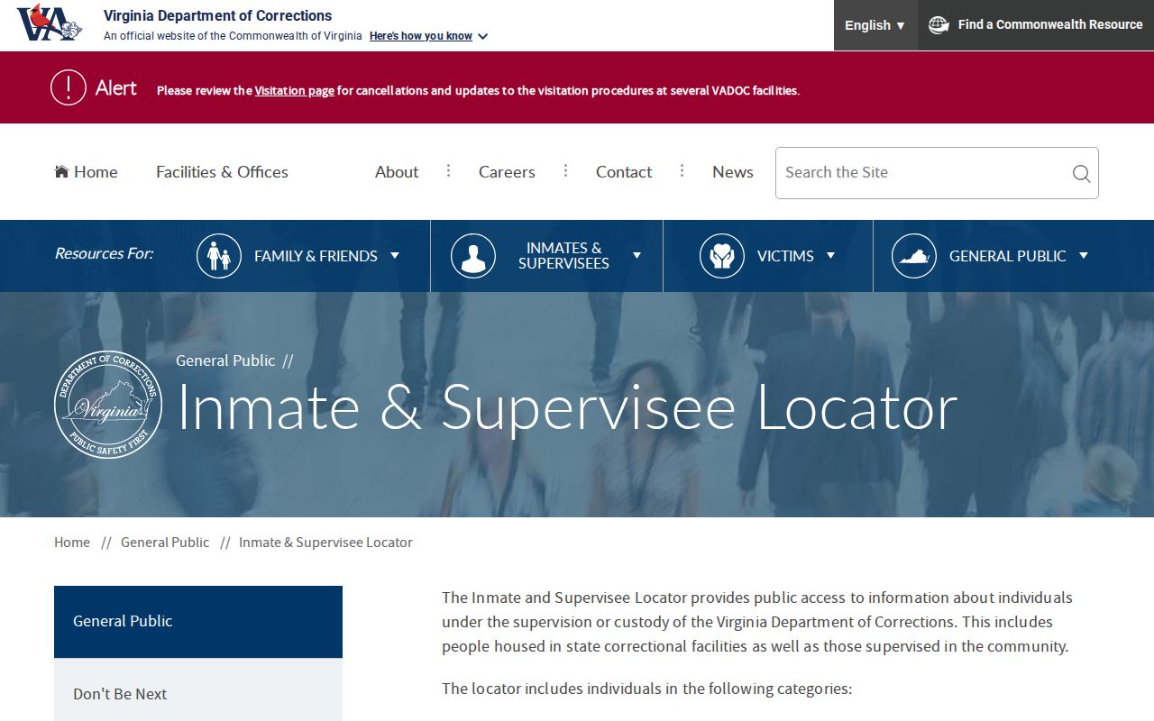 Virginia Department of Corrections locator for Orange County custody follow-up